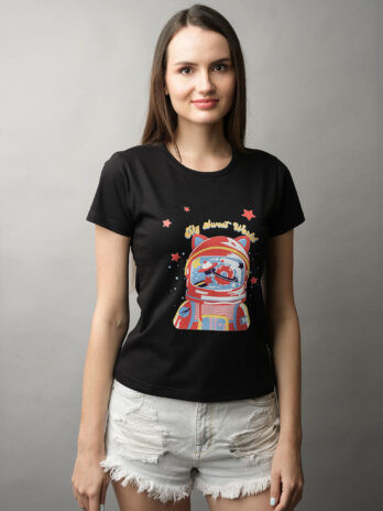 Sweet Space Print T-shirt for Girls
