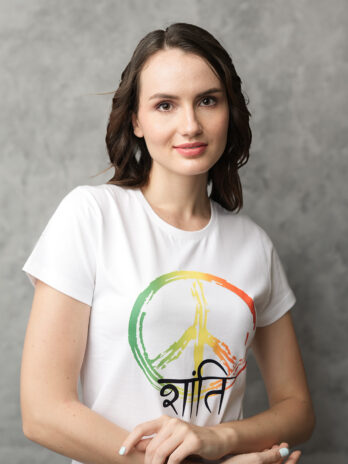 Shanti Print Half Sleeve T-shirt for girls