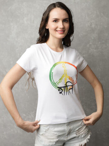 Shanti Print Half Sleeve T-shirt for girls