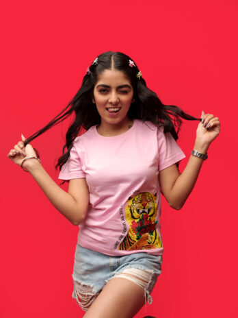 Tiger Love Print T-shirt for Girls