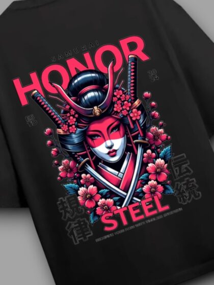 Honor : Danger Printed Oversized Half Sleeve T-shirt for Women